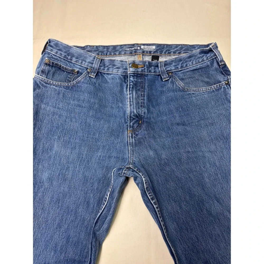 Carhartt 103889 Denim Five Pocket Relaxed Fit RUGGED FLEX Jeans 36‎ x 32